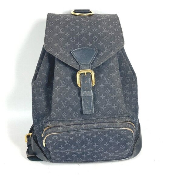 LOUIS VUITTON M92455 Monogram Mini Denim MontsourisGM Backpack Navy - Picture 1 of 15